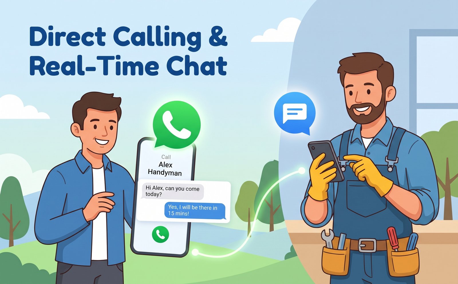 Instant In-App Chat and Call